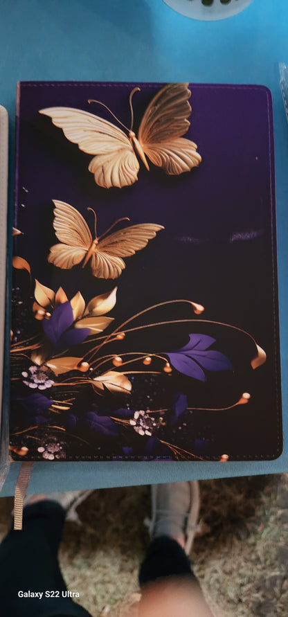 Purle and Gold Butterflies Notebook